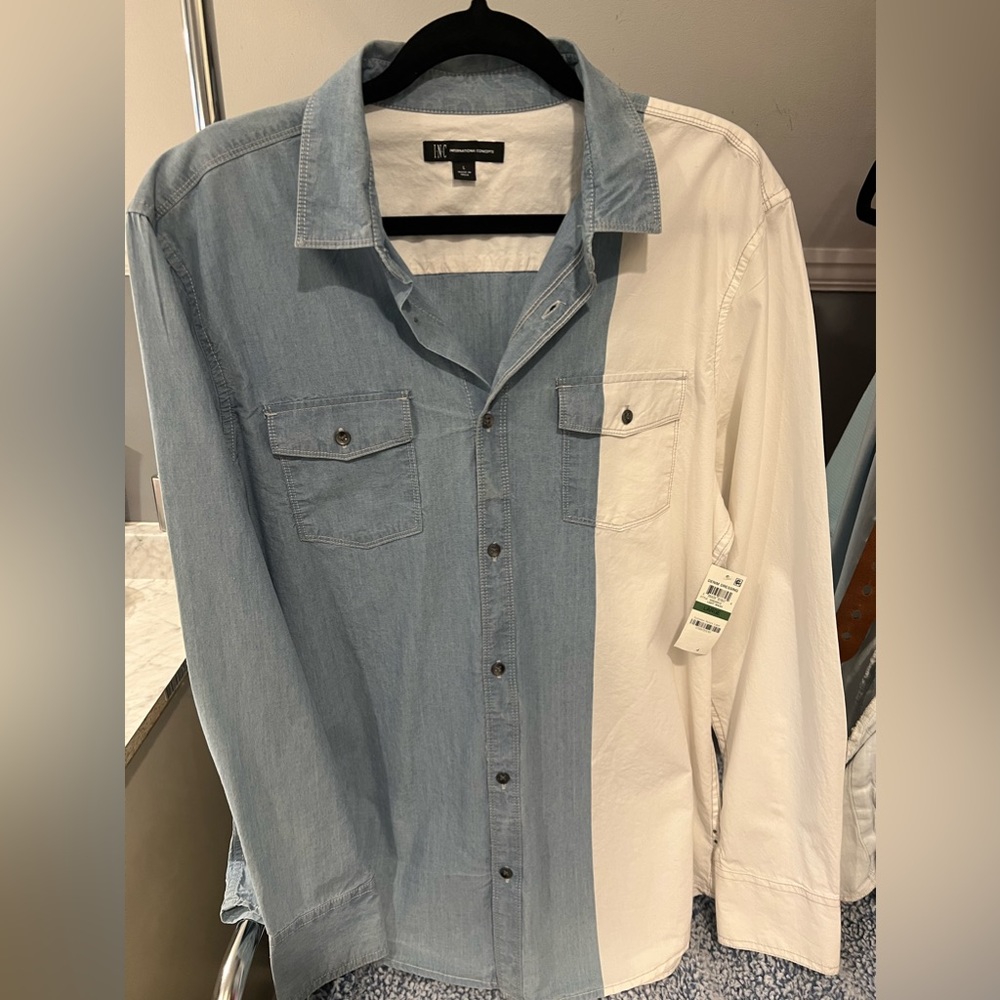 I.N.C. Men's Colorblocked Shirt,